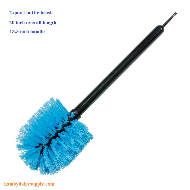 Blue Nursing Bottle Brush for 2 quart calf bottles for cordless drill RB7767