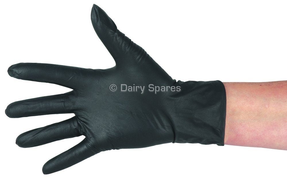 Milkers™ Nitrile Glove Black Powder Free (90Pk) – GL48XX GL48XX