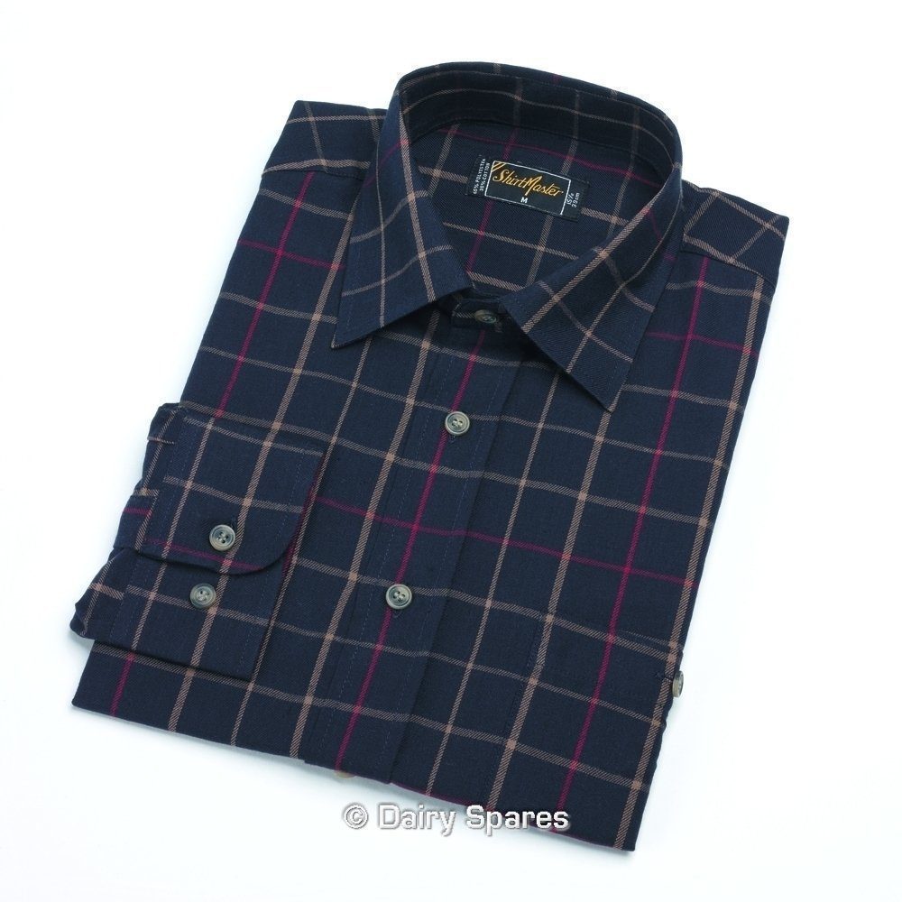 Shirtmaster Romsey Polycotton Long Sleeved Shirt Navy – SMR303X SMR303X