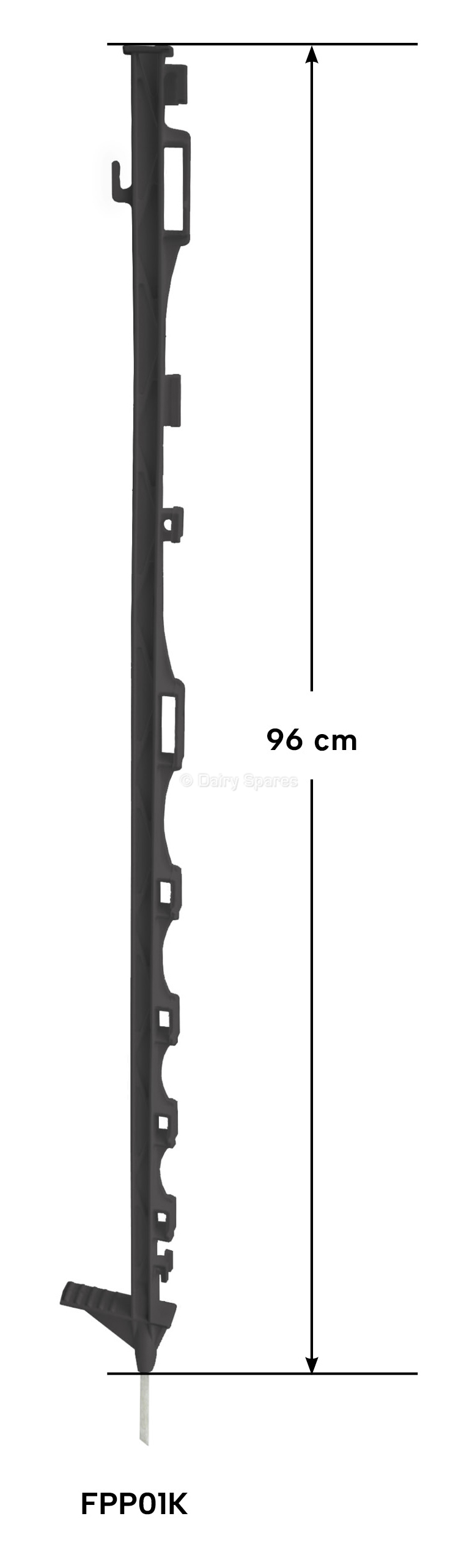 Plastic Fence Post Black 96cm (10Pk) – FPP01K FPP01K