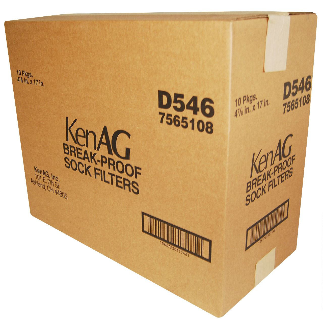 4 7/8 x 17 Orange Box KenAg Milk Filter Socks (case of 500) D546
