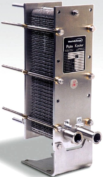 21 or 31 Plate Single Pass KOOLWAY® T-4 Plate cooler - Made in USA 7750-0102-205