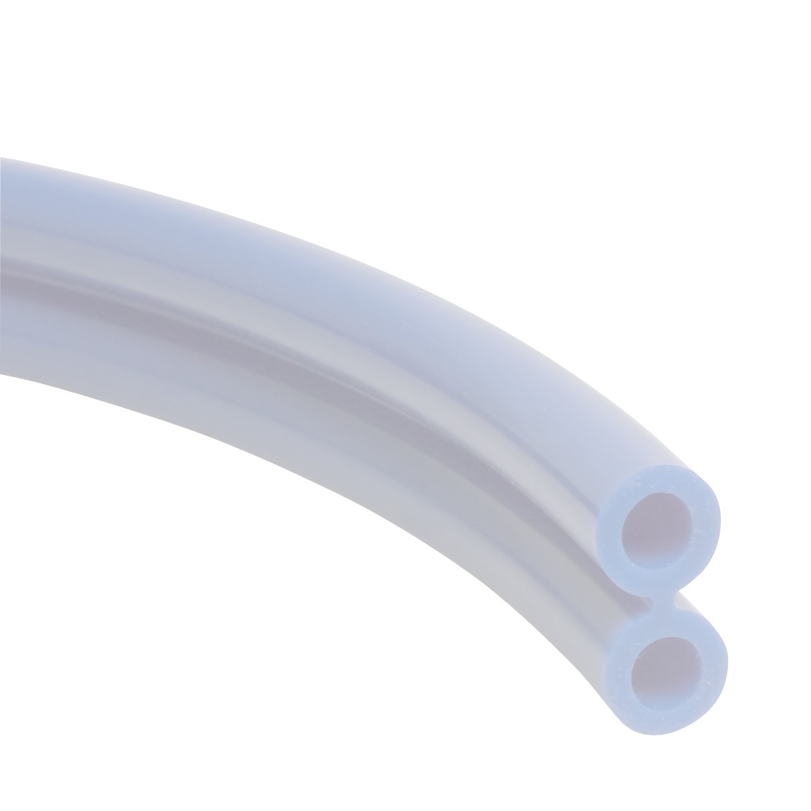 Silikon Doppelpulsschlauch 7 x 13 mm, transparent