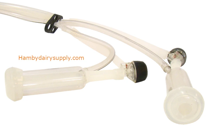 ITP 205 Goat Assembly with silicone inflations, silicone milk hose, clear shells ITP2000003