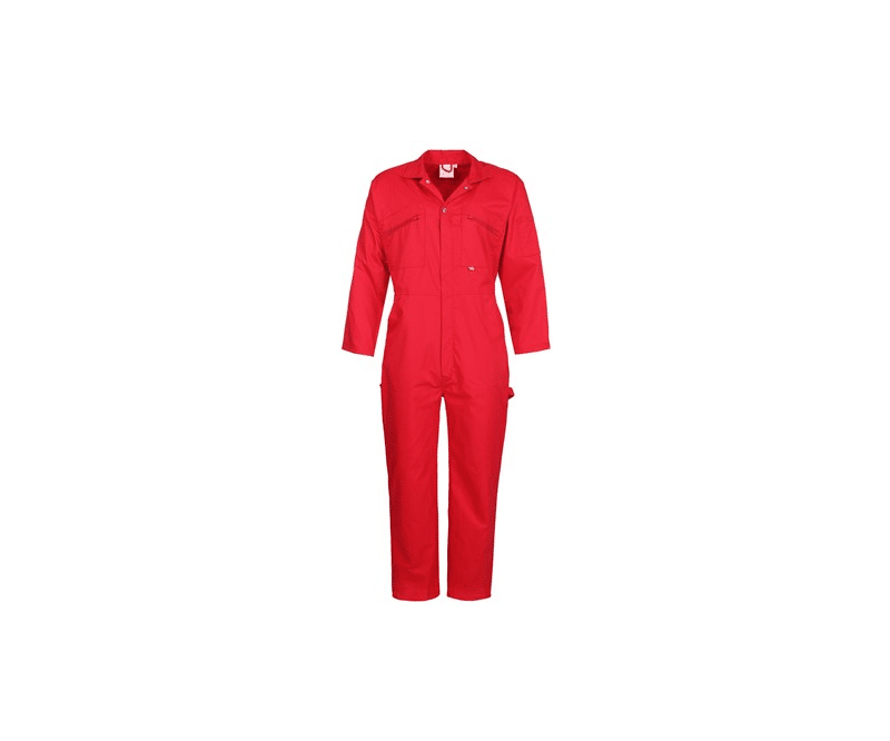Fort 366 Zip Front Coverall Boilersuit Red 366 RED