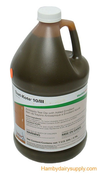 Teat Kote 10/III Pre or Post Dip 1 gallon - UPS GROUND SHIPPING ONLY 7751-0041-435