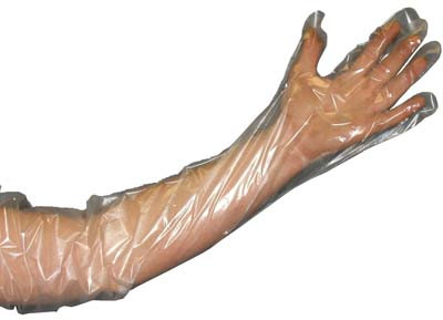Super Sensitive 36 inch Shoulder Length O.B. AI Gloves - Disposable - Orange Box AI-6260