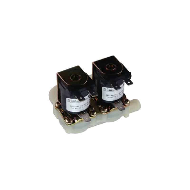 A & K Mueller double water solenoid valve (right angle, 230V With No Cable)