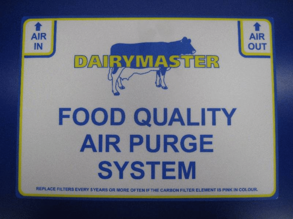 Food Quality Air Purge Filtration Unit Enclosure Front Label