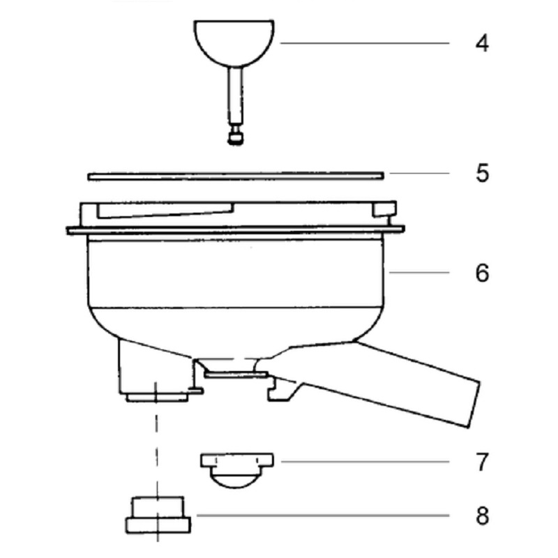 Kingston manus 450 type claw bowl and gasket (with shut off) KCA421-009