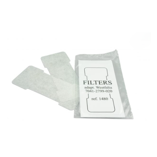 Filter – 12 Pieces (for Westfalia Constant Pulsator 7041-2799-070) 4016-2700-001