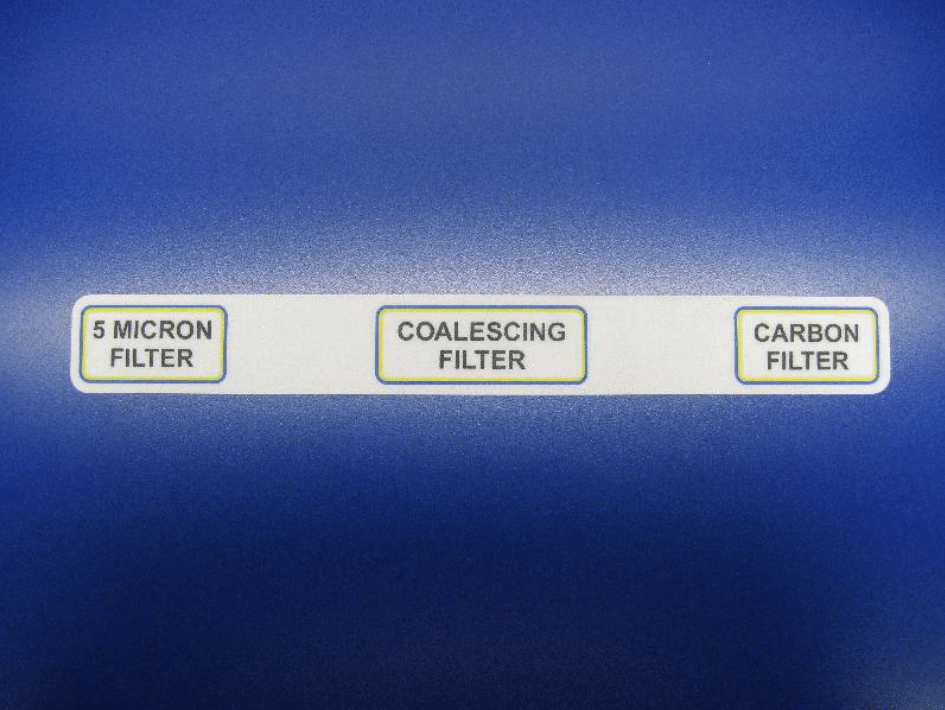 Food Quality Air Purge Filtration Unit Internal Filter Label