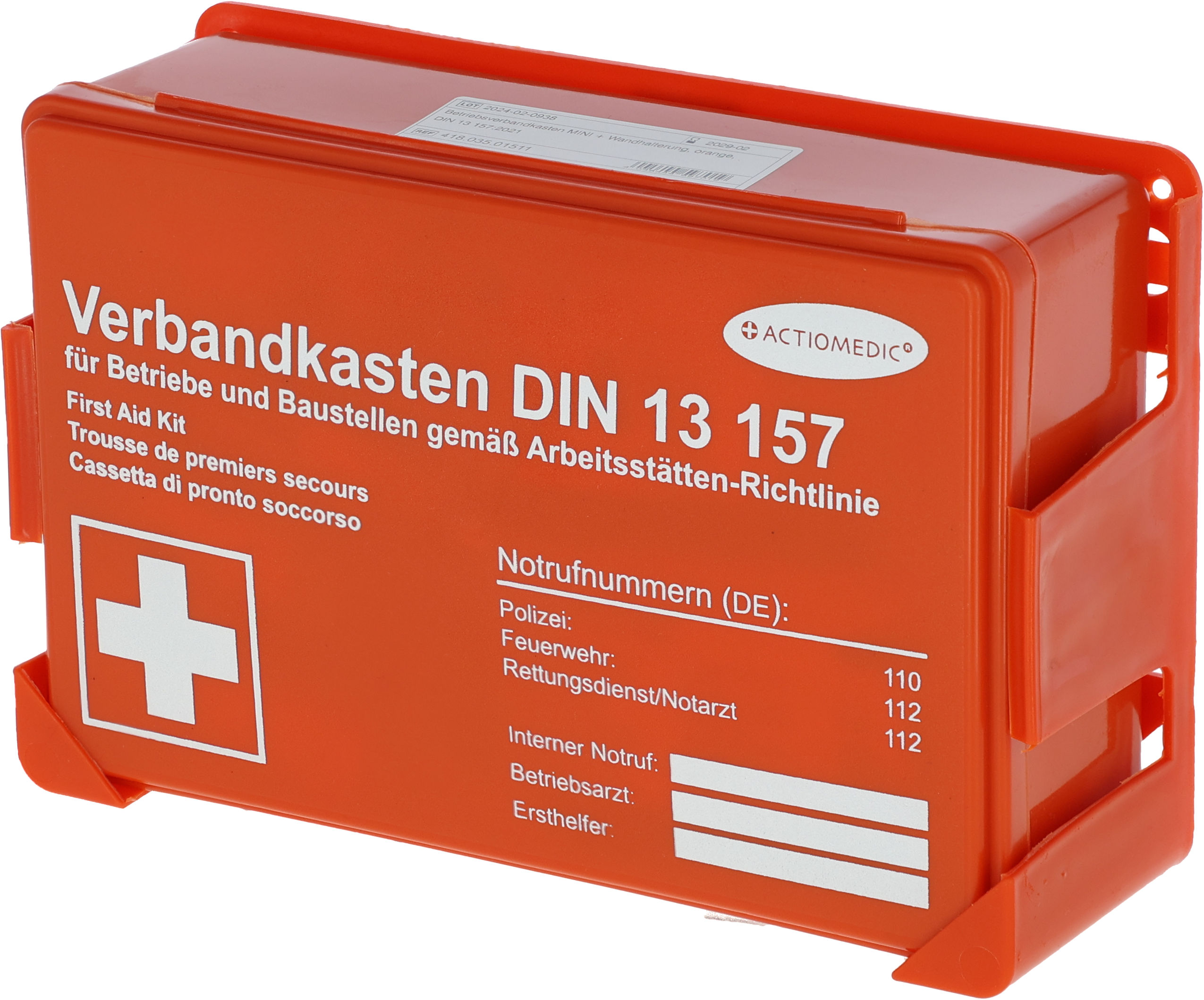 Betriebsverbandkasten, Erste-Hilfe-Set nach DIN 13157