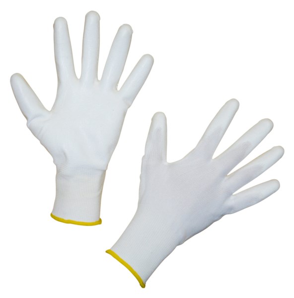 Handschuh Gnitter Feinstrick aus Polyester, weiß