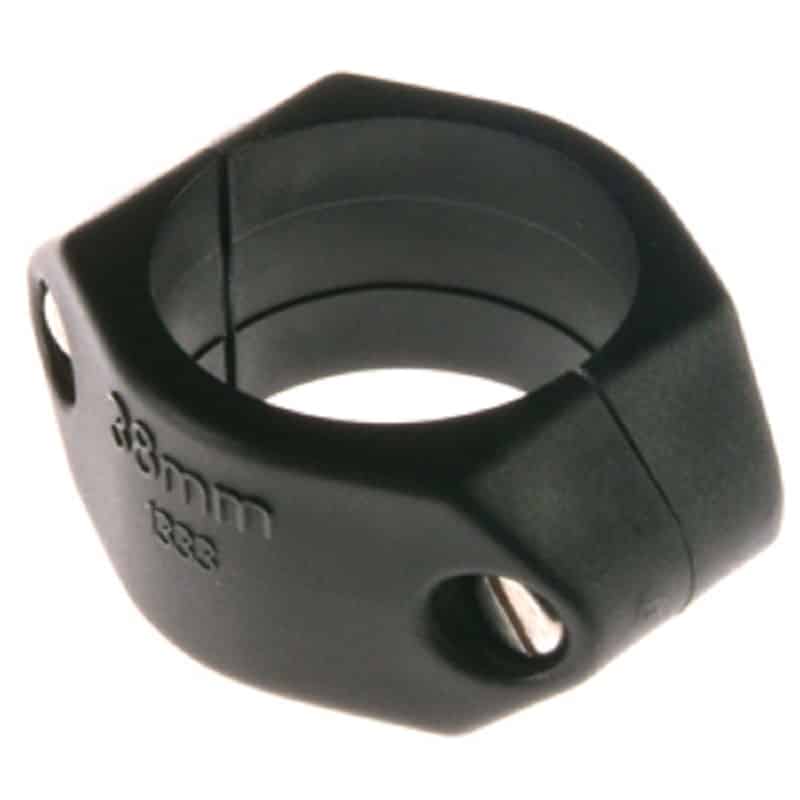Plastic hose clamp for wash guns/nozzles