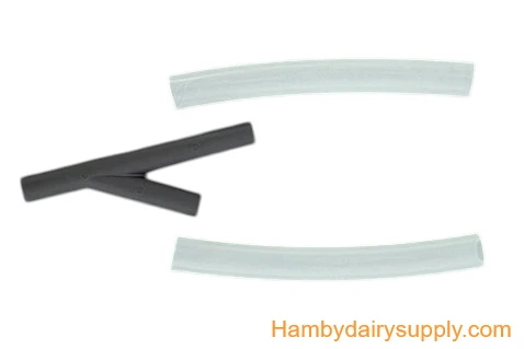 3 piece kit - Vacuum Air Y with 7/16 tubing for Hamby & Westfalia Bucket Milker Lid 7021-2627-020