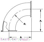 2.0 inch Poly 90 elbow