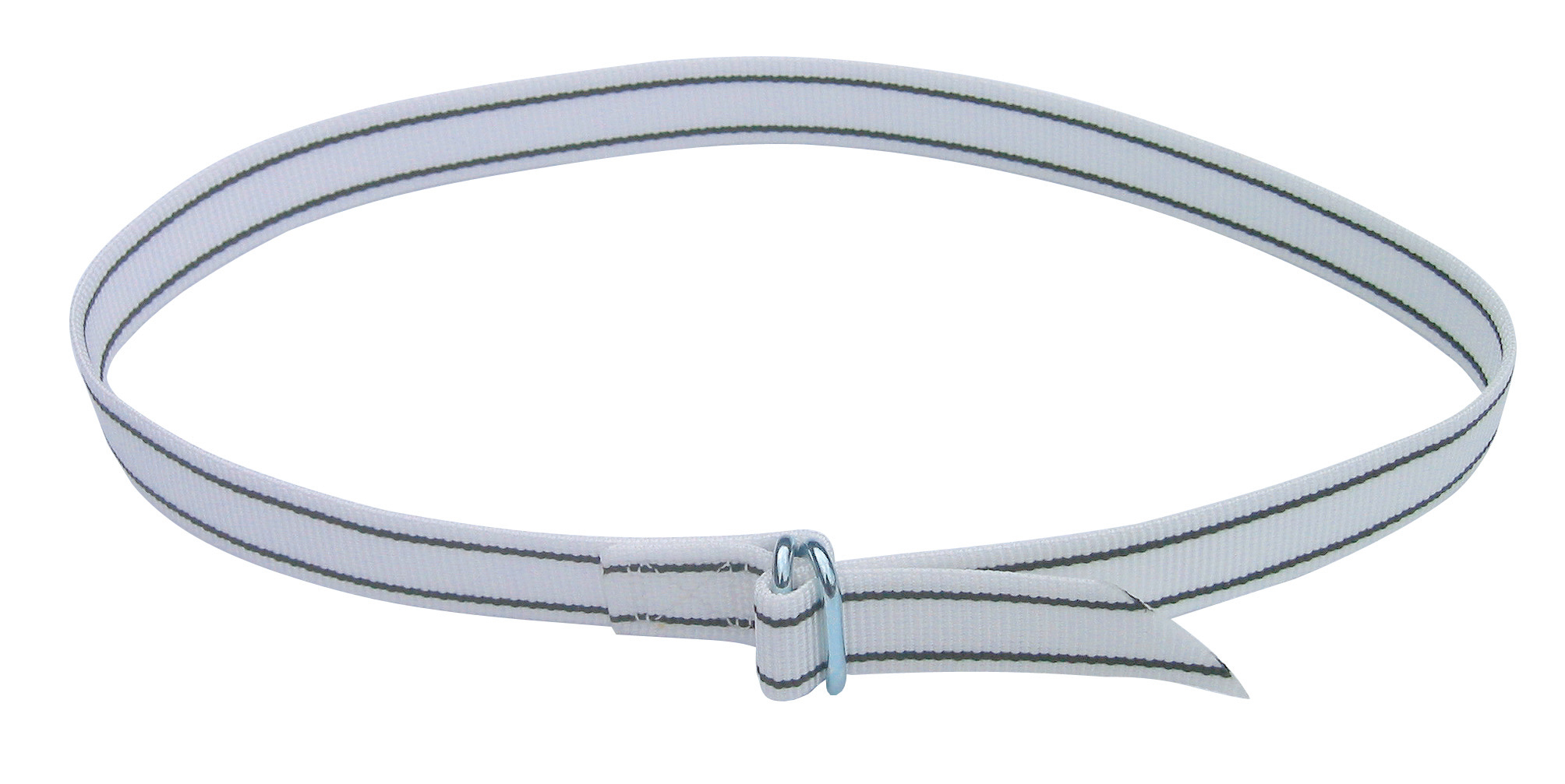 Halsmarkierungsband Premium mit Doppelringverschluß, weiß/schwarz | 130cm