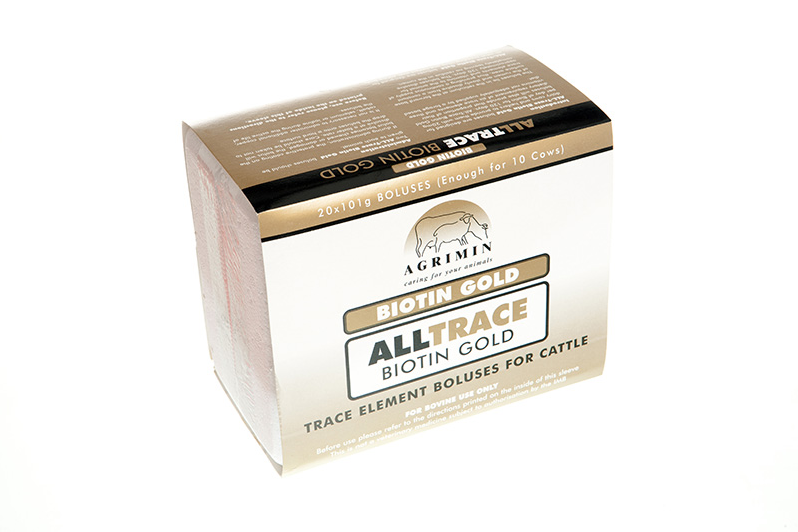 Alltrace Biotin Gold Cattle Bolus – 101g x20