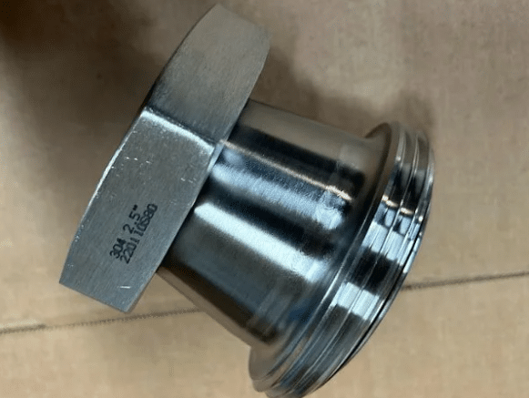 3 RJT Male to 2,5 RJT Female Stainless Steel Concentric Reducer SSF12