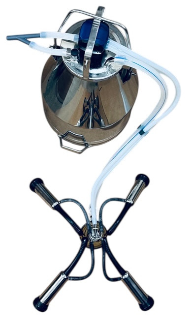 Clear View Flo-Star Improved Cow Bucket Milker with Grade A stainless steel bucket
