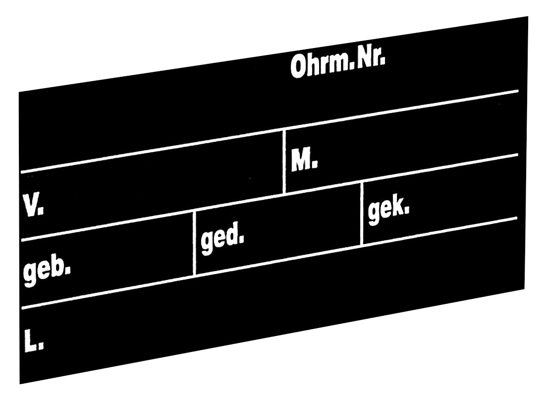 Stalltafel für Rinder 40 x 22 cm