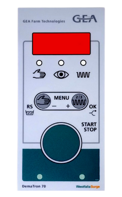 Keypad foil only for Dematron Control Unit Cover for DT70 by GEA WestfaliaSurge® 7039-2373-150