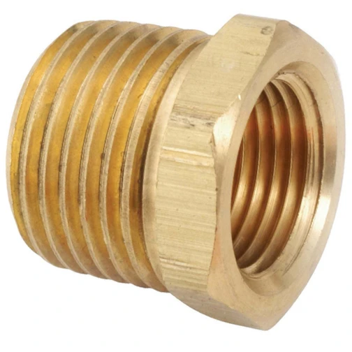 Reducer Bushing 1/2MPT to 3/8 FPT Brass Fitting 1/2 x 3/8 NPT