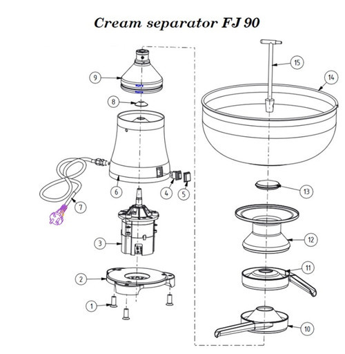 Milk Spout for FJ 90 separators