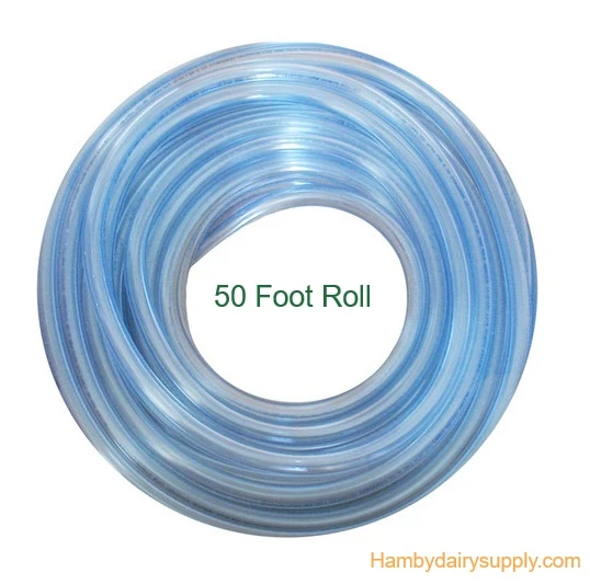 7/8 ID Clear Milk Hose / Tubing - 50 foot roll - Glitex brand 4999-1090-009