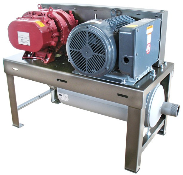 10 HP Eco-Friendly Vacuum System with clean air exhaust 1 phase Horizontal Stand 7750-0013-855
