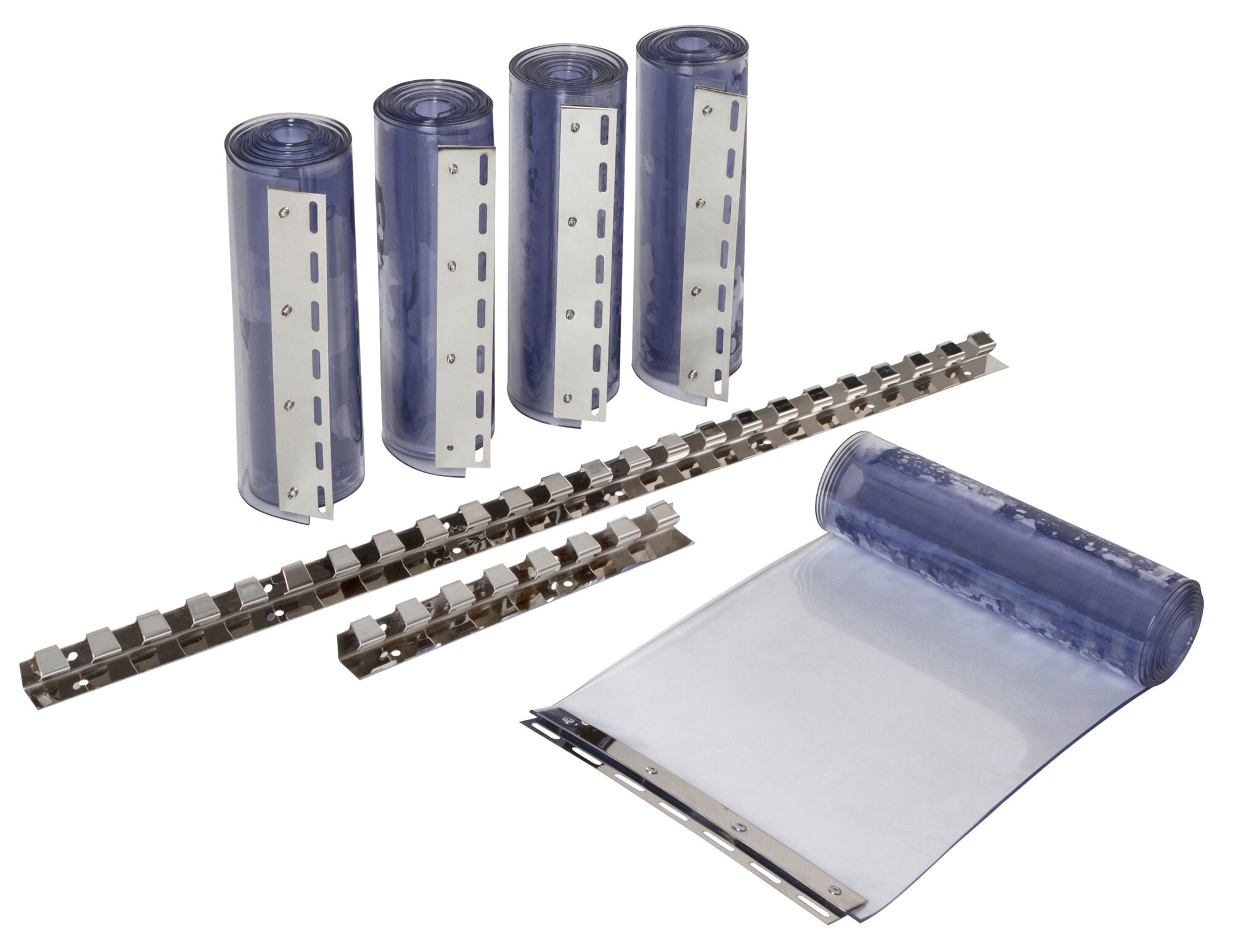 PVC Streifenvorhang-Set AISI 304