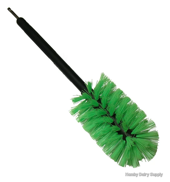 Green Nursing Bottle Brush for 2 quart calf bottles for cordless drill - USA RB7767