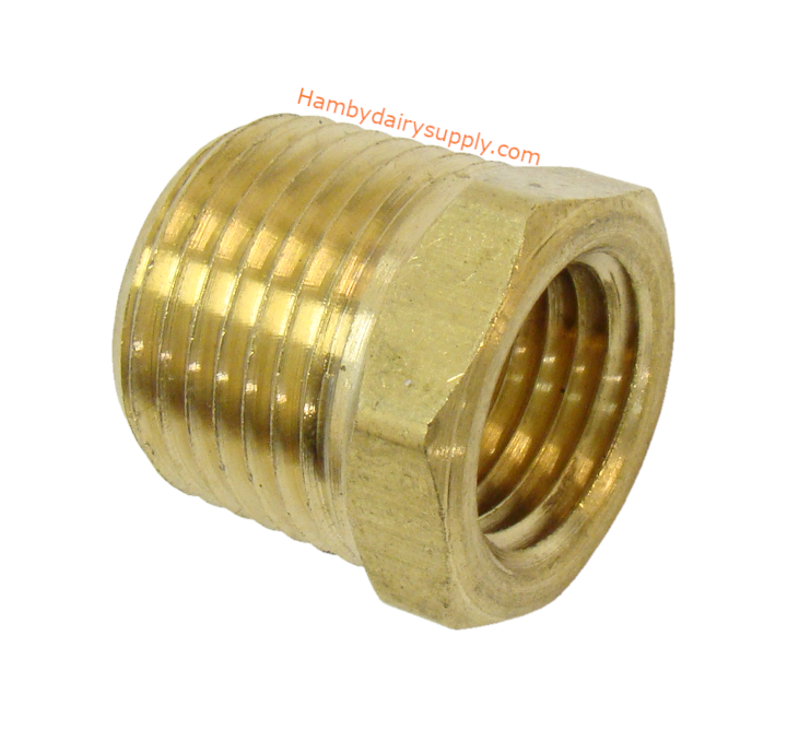 Reducer Bushing 3/8 MPT to 1/4 FPT Brass Fitting 3/8 x 1/4 NPT