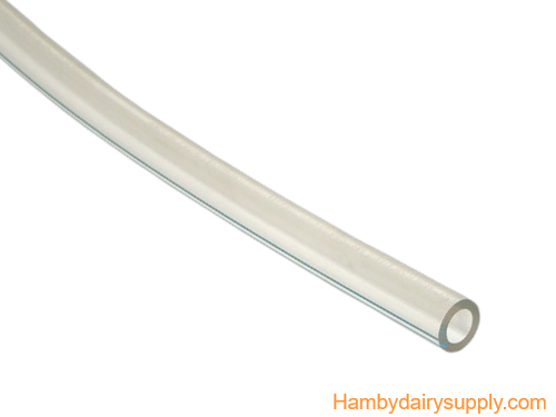 5/8 ID 20M Clear Transflow Blue Stripe Milk / CIP Hose 4999-1090-005