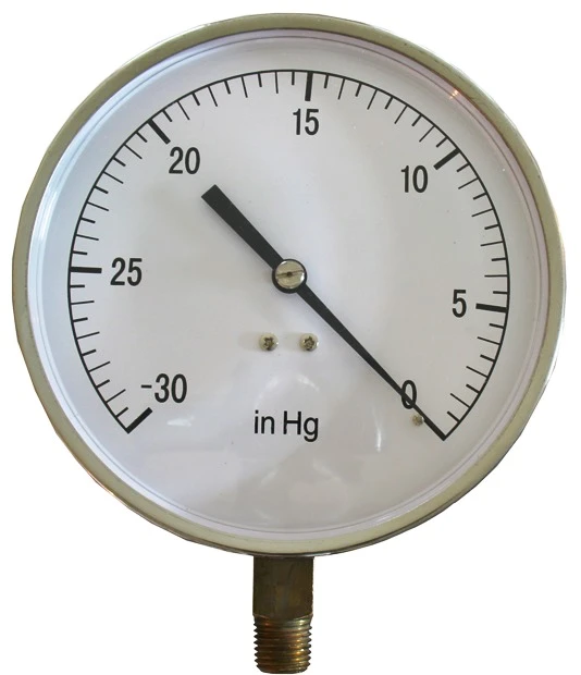 Vacuum Gauge 4.5 inch stainless steel back 7009-3270-050