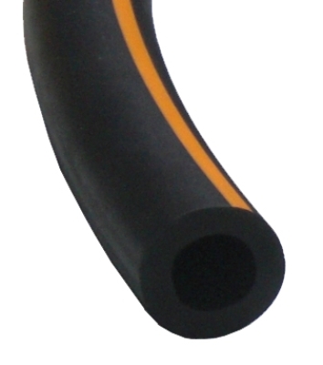 Gummi Milchschlauch 14 x 25 mm, oranger Streifen