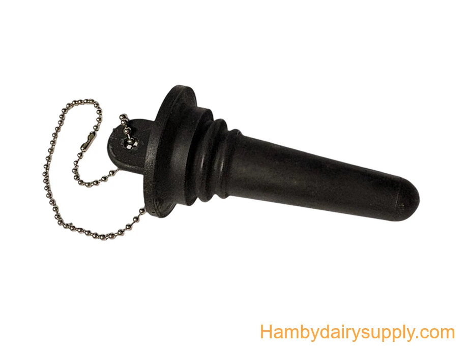 Black Inflation Plug with Chain 7800 4999-1100-001