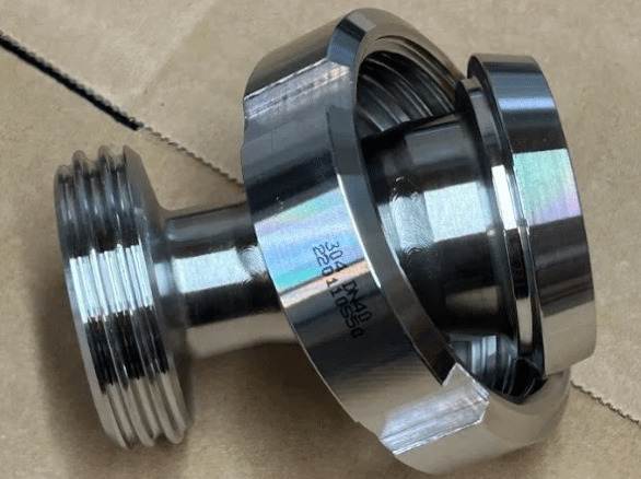 DIN 40 Female to DIN 25 Male Stainless Steel Reducer SSF20