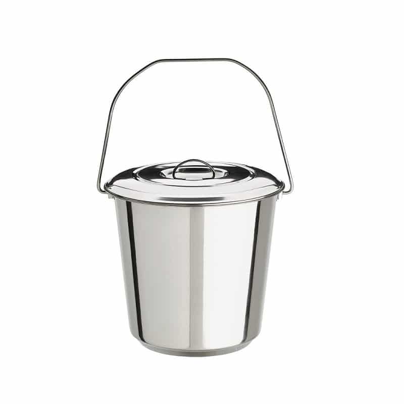 Stainless Steel Milk Bucket with Lid (12L)