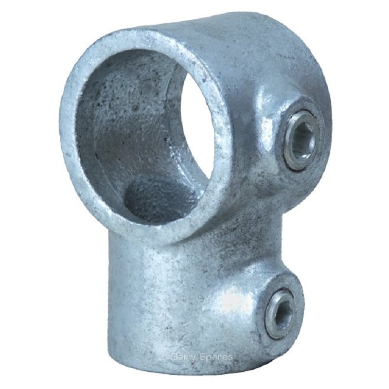 Galvanised key clamp short tubular tee (various sizes) TA0276