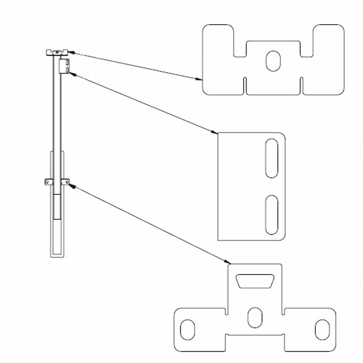 R205 T8500 Feed Trough Mounting Bracket 8801-8860-500