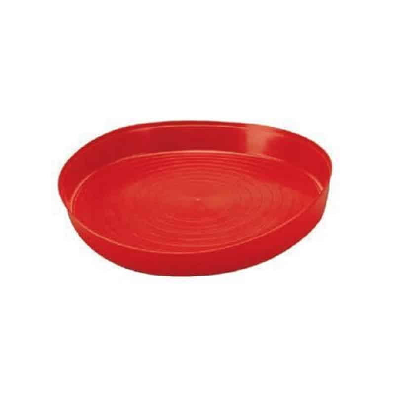Poultry chick feeder plate