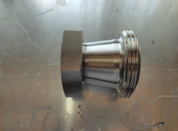 Stainless Steel Concentric Reducer 2.5″ RJT Male to 2″ RJT Female SSF04
