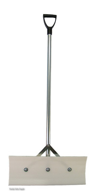 Barn Scraper with D Handle - 10 x 24 inch poly blade