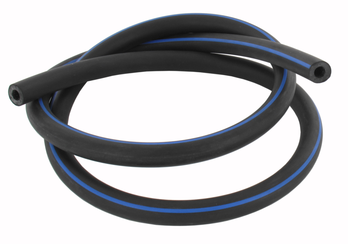 Gummi Einzelpulsschlauch 7 x 13 mm, blauer Streifen
