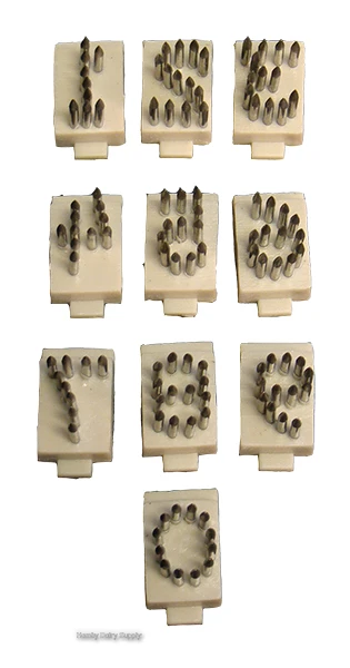 3/8 Tattoo Numbers 0-9 Complete Set of 10 digits