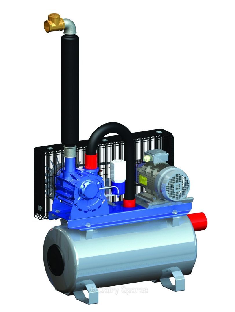 GPV3300 Vacuum Pump c/w 180 2B Pulley, 110ltr Tank and Drip Oiler c/w Oil Seperator – 63393 GPV3300