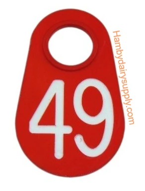 RED NECK TAG - NUMBERED