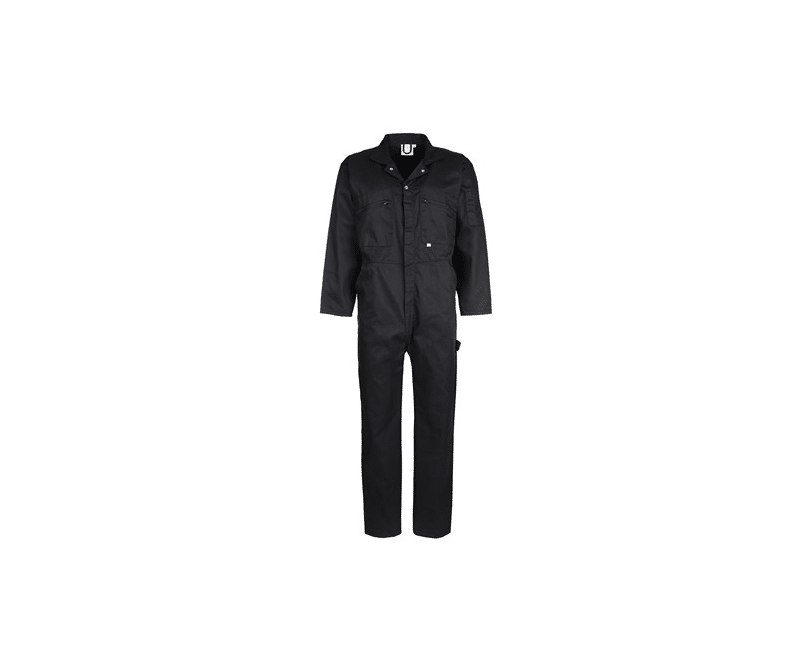 Fort 366 Zip Front Coverall Boilersuit Black 366 BLACK